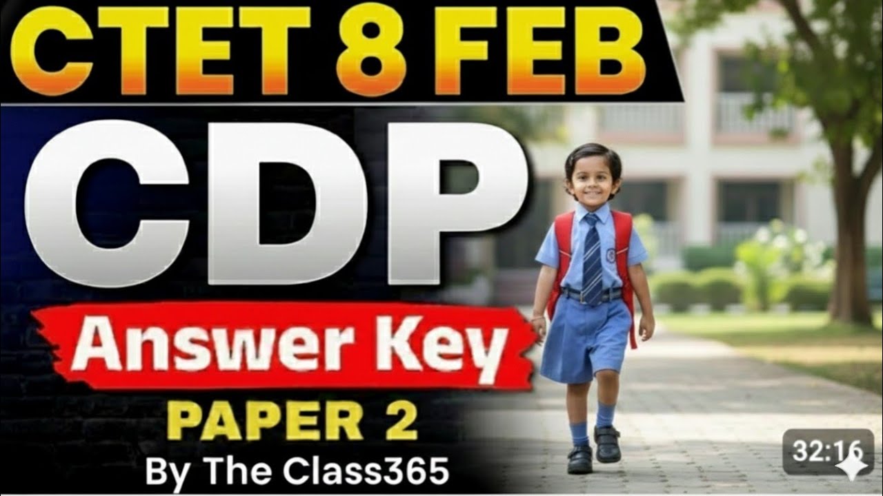 CTET Feb 2026 Answer Key CDP Paper-02 by Himanshi Singh/ctet Answer key 6-8 100% सही सही 8 Feb 2026