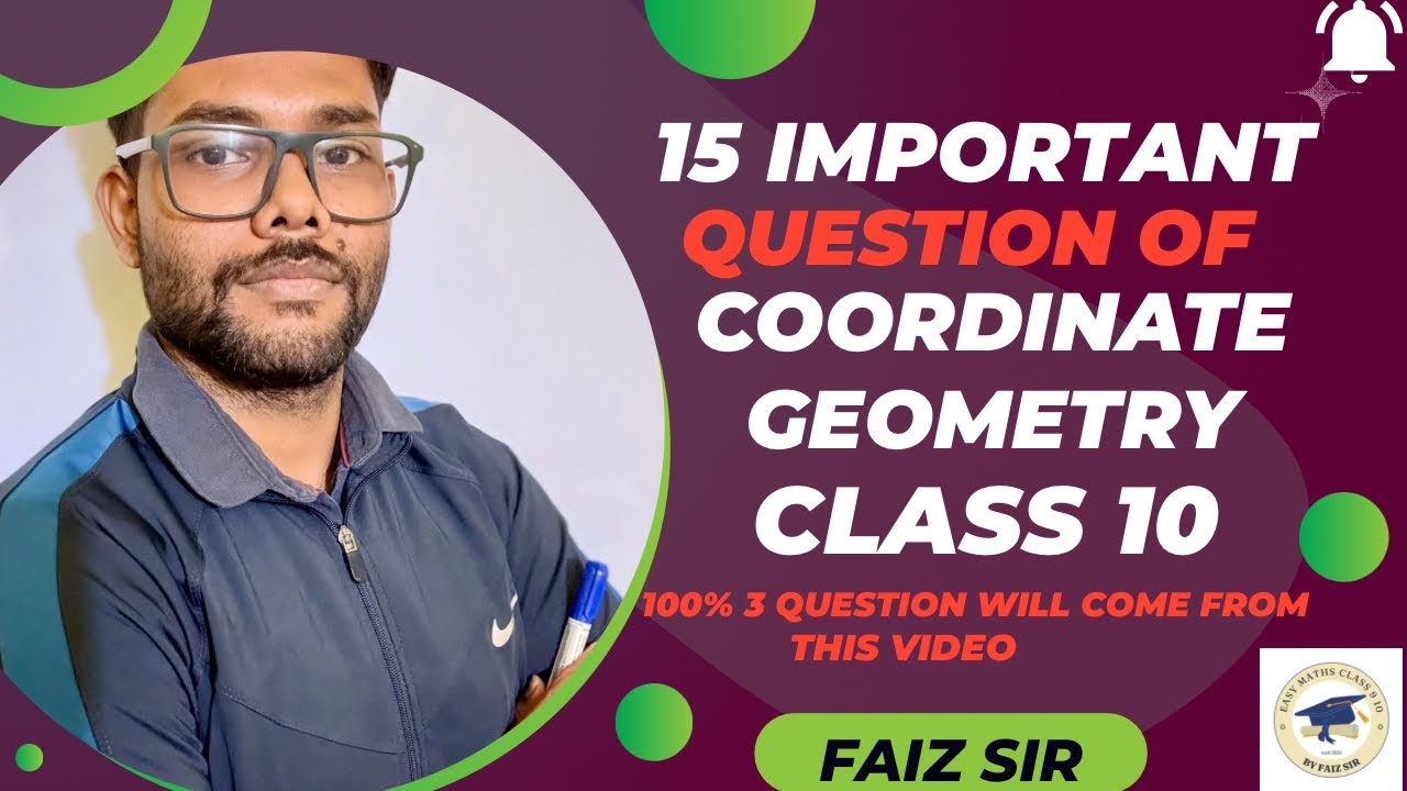 15  IMPORTANT QUESTION OF CO-ORDINATE GEOMETRY 