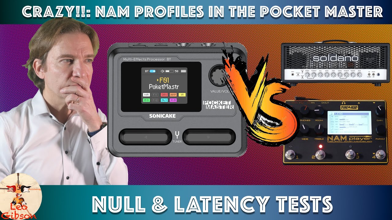 SoniCake Pocket Master can Load NAM profile: Null test and Latency test