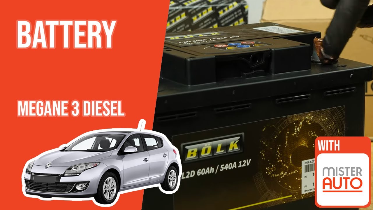How to replace the car battery Megane mk3 1.5 dCi 🔋