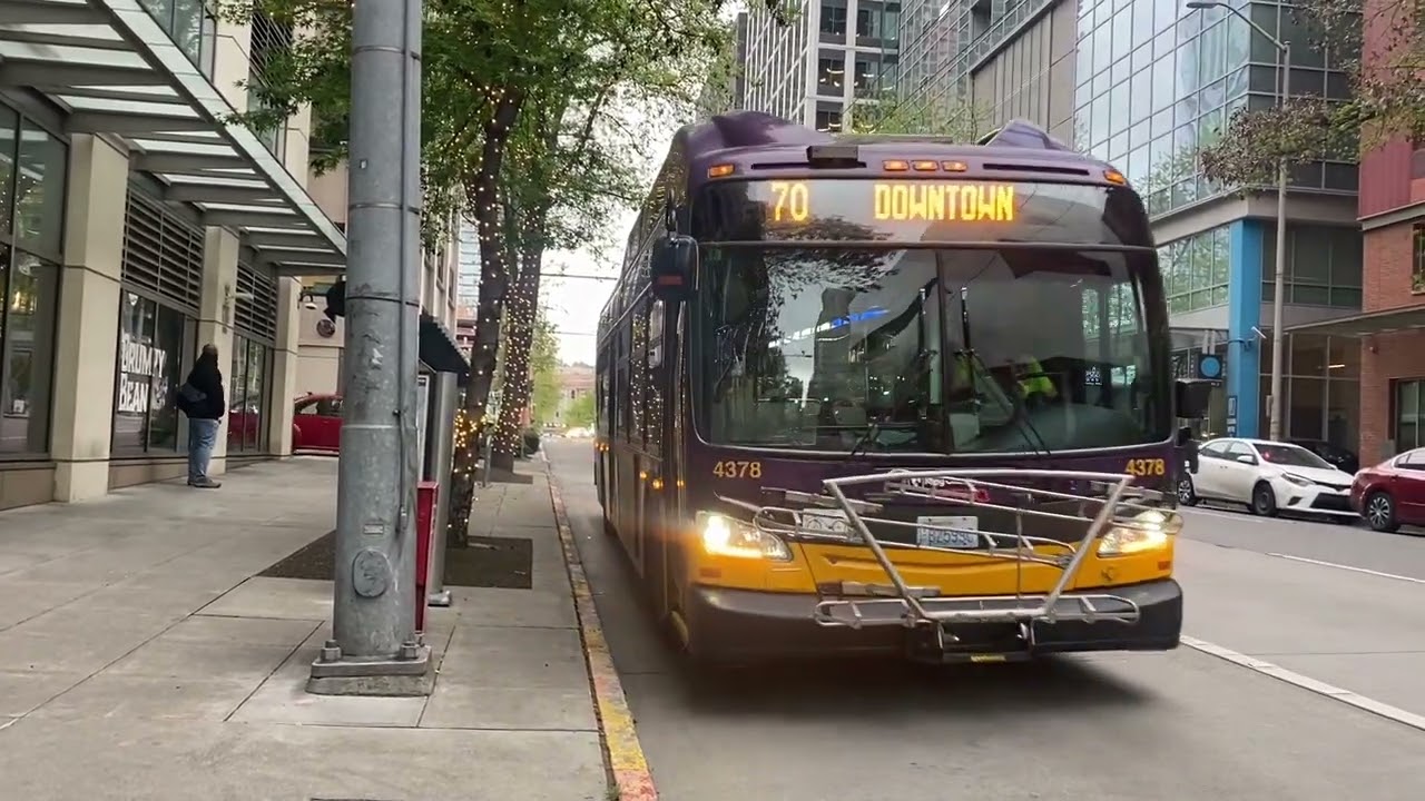 Sound Transit Community Transit & King County Metro Bus Action @ 9th & Stewart 5/3/22