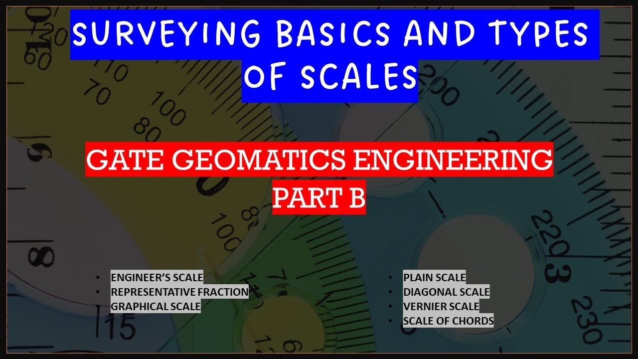 SURVEYING BASICS | SCALE TYPES | R.F. | ENGINEERS SCALE | PLAIN SCALE | DIAGONAL SCALE | #gatege2024