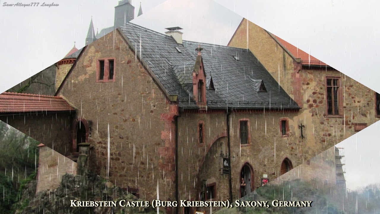 Замок Крибштайн, Саксония, Германия.Удивительная красота. Звуки дождя. Без музыки