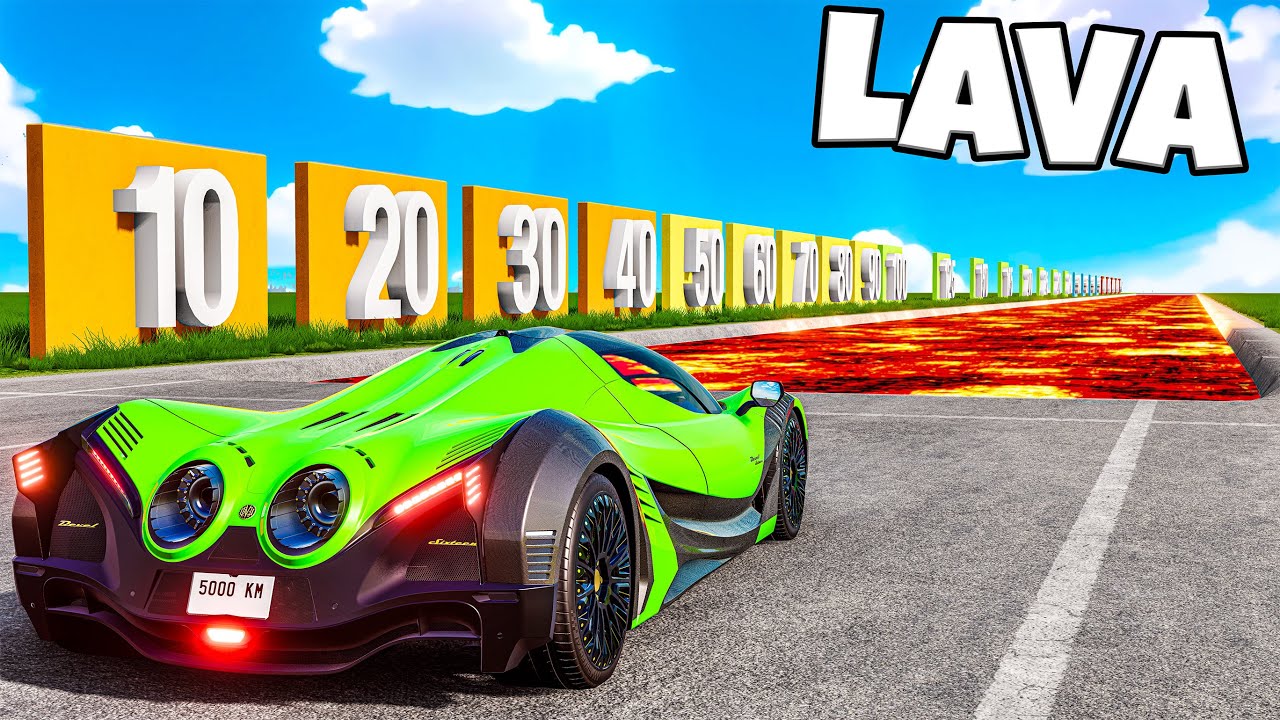 ❄️ EKSTREMALNE AUTA VS JAZDA PO LAVIE!? | BeamNG Drive |