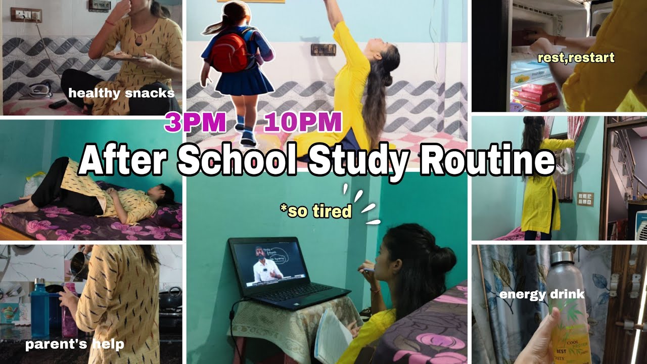 How to STUDY WHEN YOU FEEL TIRED🫧/After School Routine + Study Tips📚#school #studyvlog #studyroutine