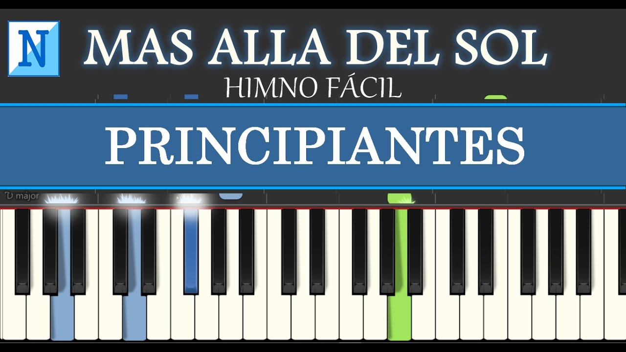 MAS ALLA DEL SOL | Piano Tutorial Fácil Melodía | Himnos Cristianos para Principiantes