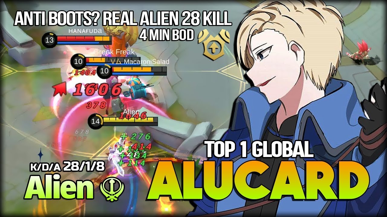 Alucard 28 Kill No Mercy!! Real Alien is Born! Alien ☬ Top 1 Global Alucard - Mobile Legends