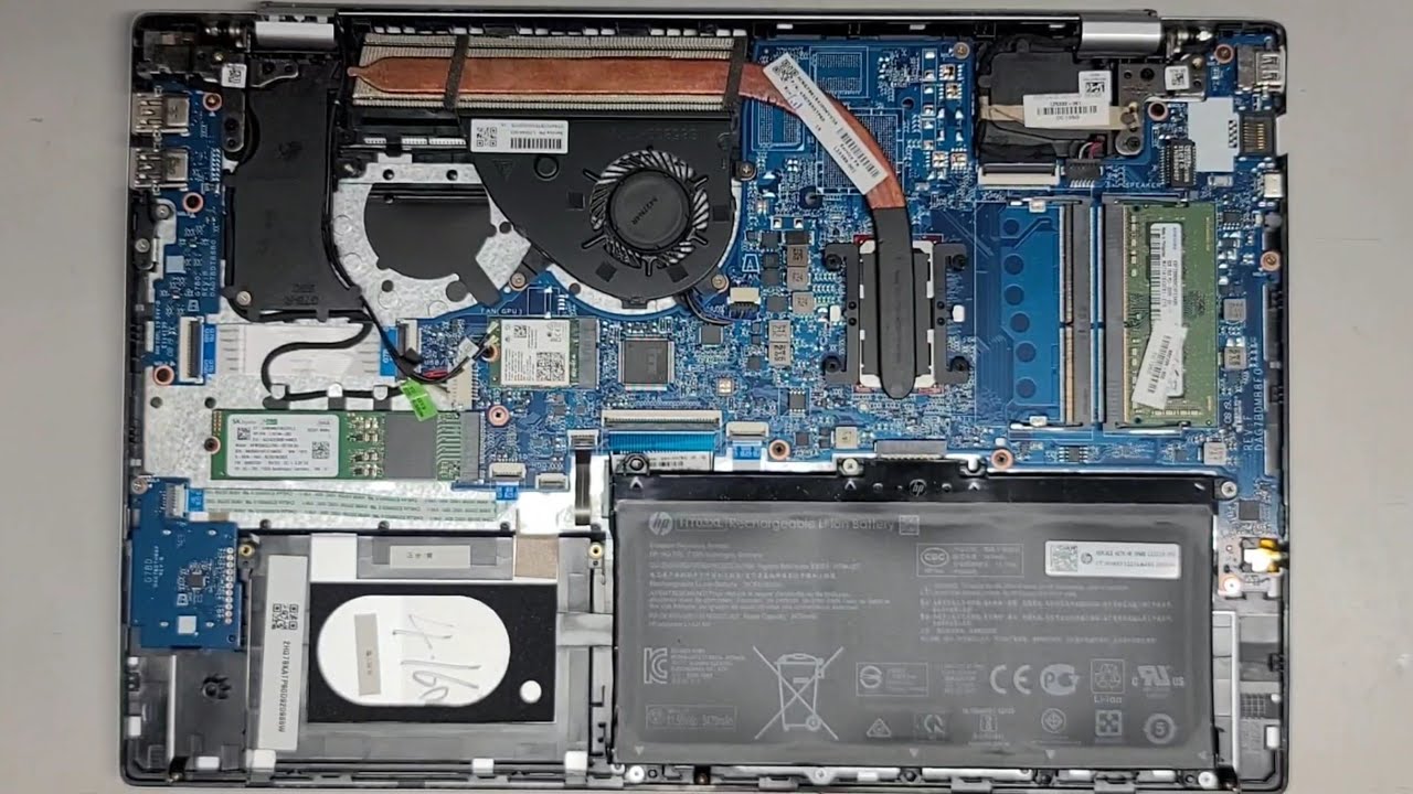 HP Pavilion Laptop 15-cs1065cl Disassembly RAM SSD Hard Drive Upgrade Battery Replacement Hinge Fix