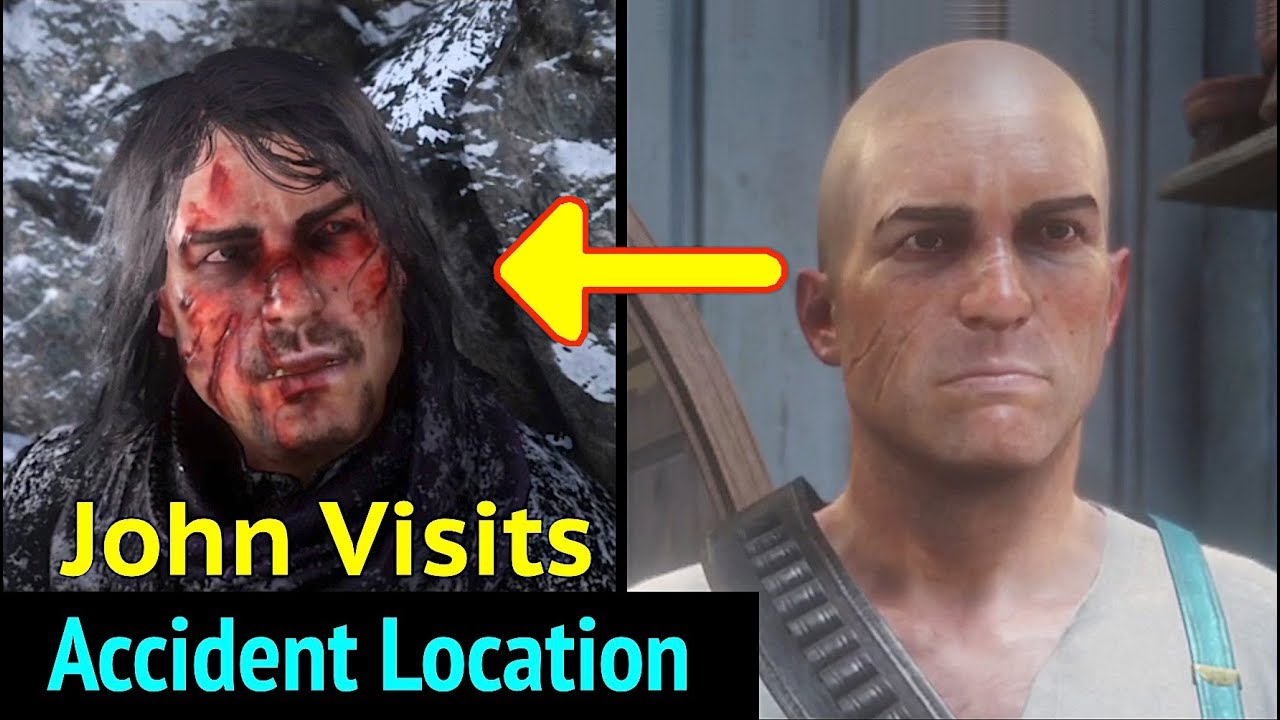 John Visits Accident Site in Epilogue in Red Dead Redemption 2 (RDR2): Rescued Location Mountain