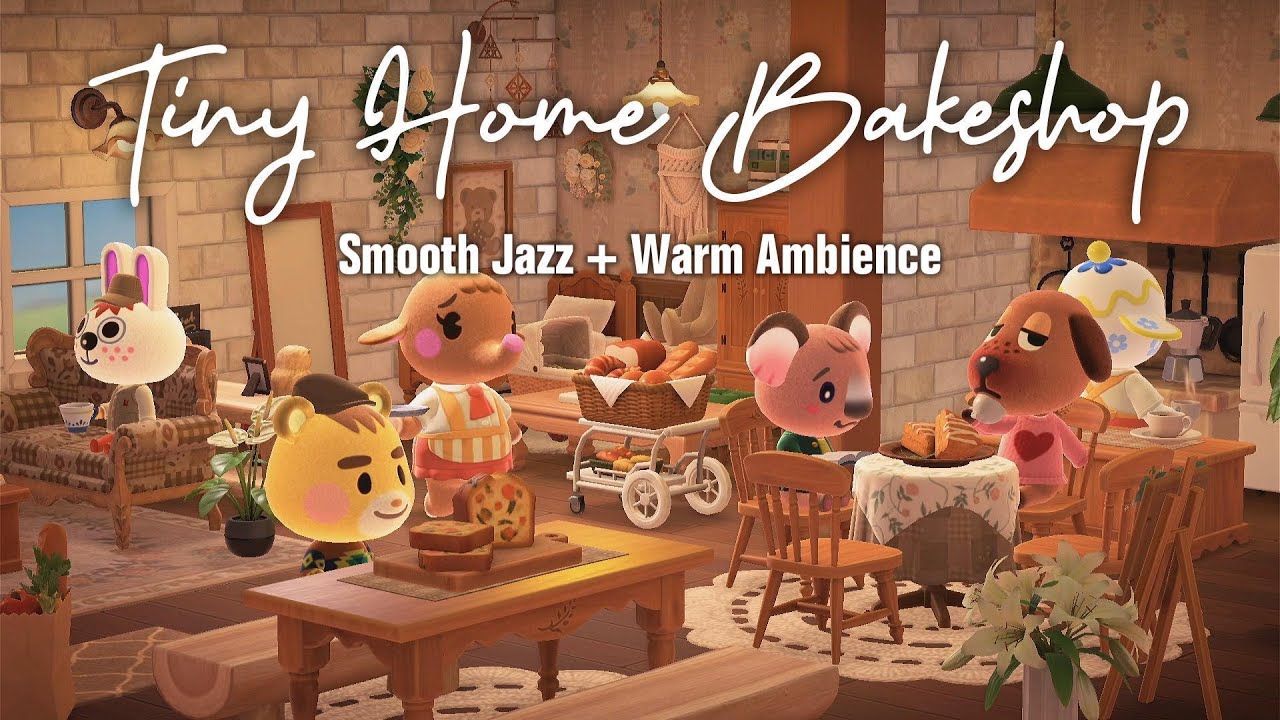 Tiny Home Bakeshop ☕️🍞 Cozy Jazz Playlist | Animal Crossing Cottagecore Ambience | Study With Me BGM
