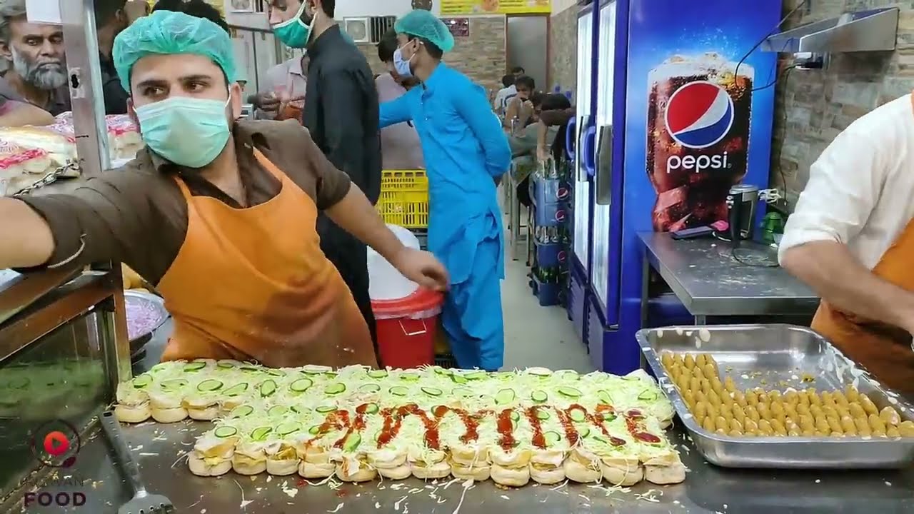 Special Egg Burger of Pakistan | Double Anda Bun Kabab in Triple Layer at Street Food of Pakistan