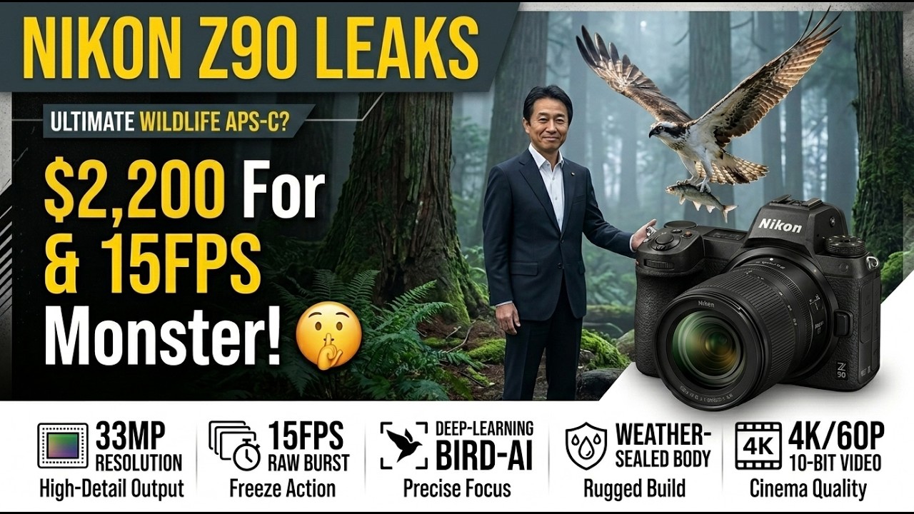 Nikon Z90 LEAKS: 33MP APS-C + 15FPS Could Change Wildlife Photography!