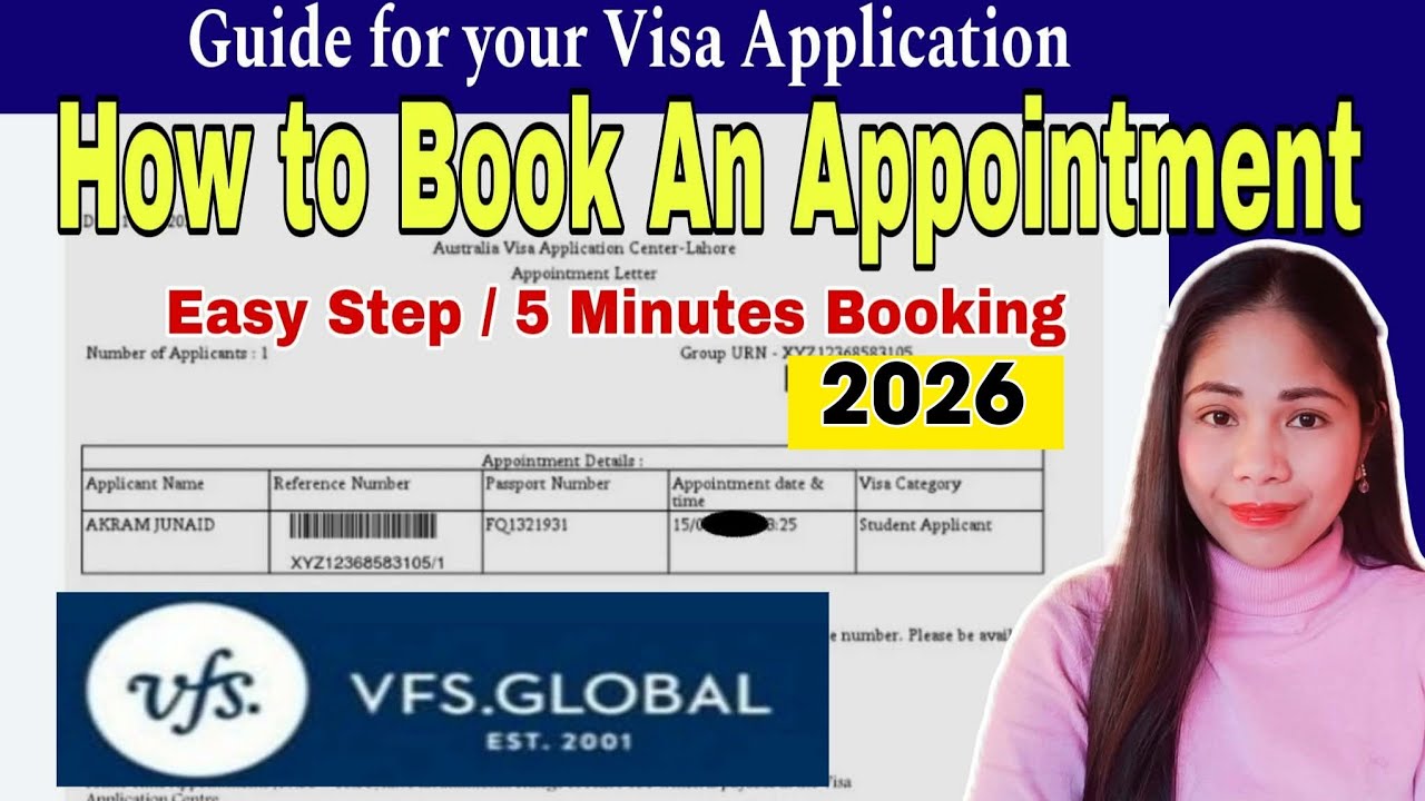 VFS GLOBAL!! How to book an Appointment for your  Visa Application 2026