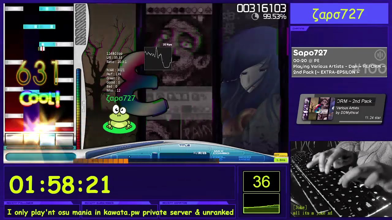 [Joke] osu mania epsilon dt clear