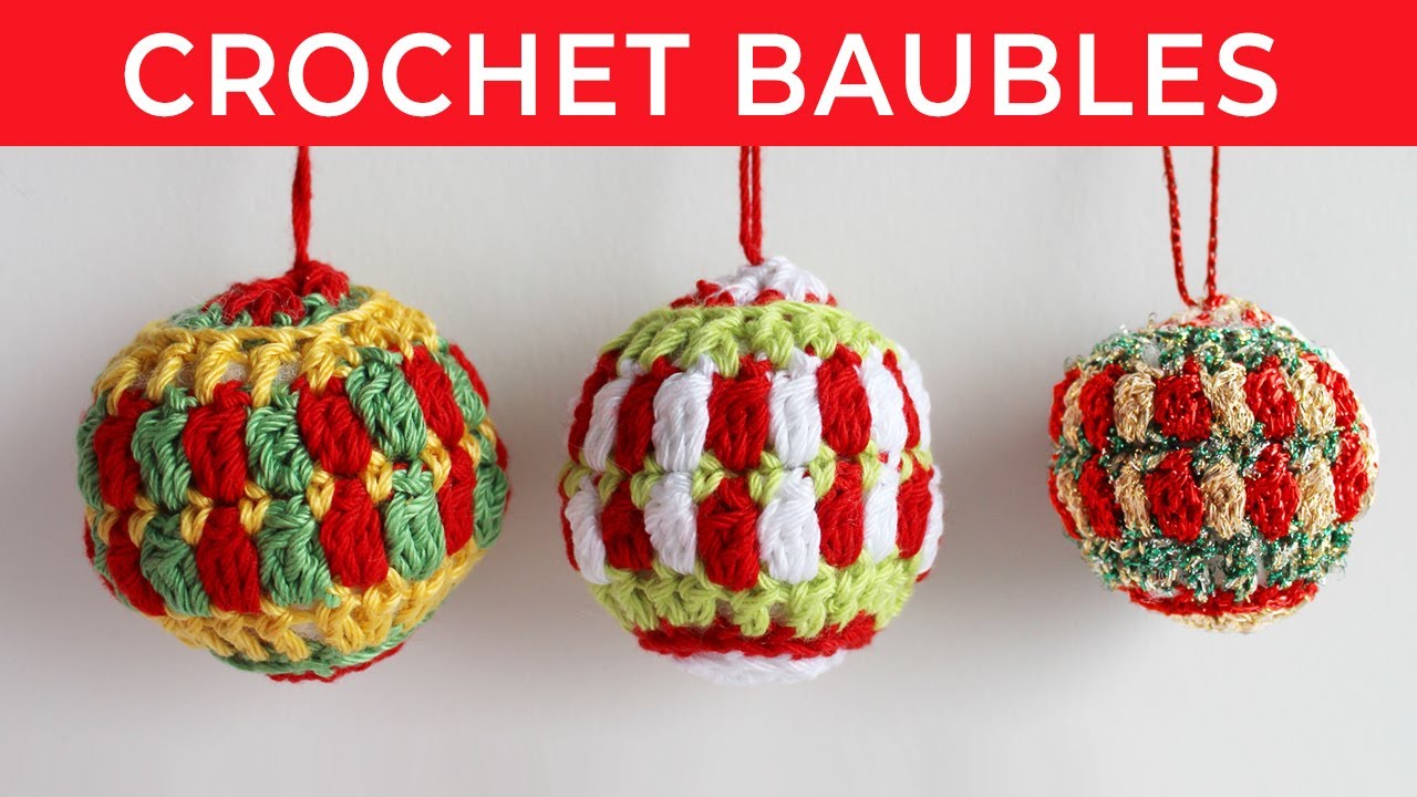 Crochet Christmas tree balls