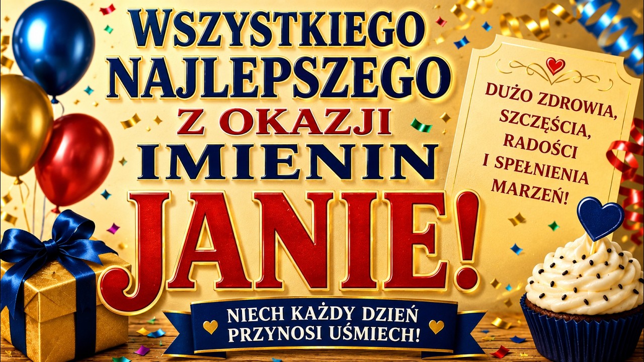 Imieniny Jana! WSZYSTKIEGO NAJLEPSZEGO Z OKAZJI IMIENIN, JANIE!
