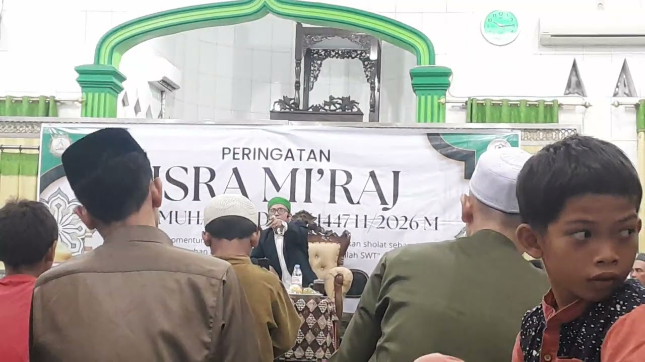 Peringatan Isra' walmi'raj di Masjid Jami' Asy Syakirin Deli Tua, oleh Ustaadz Azanul Sauti, S.hi,MA