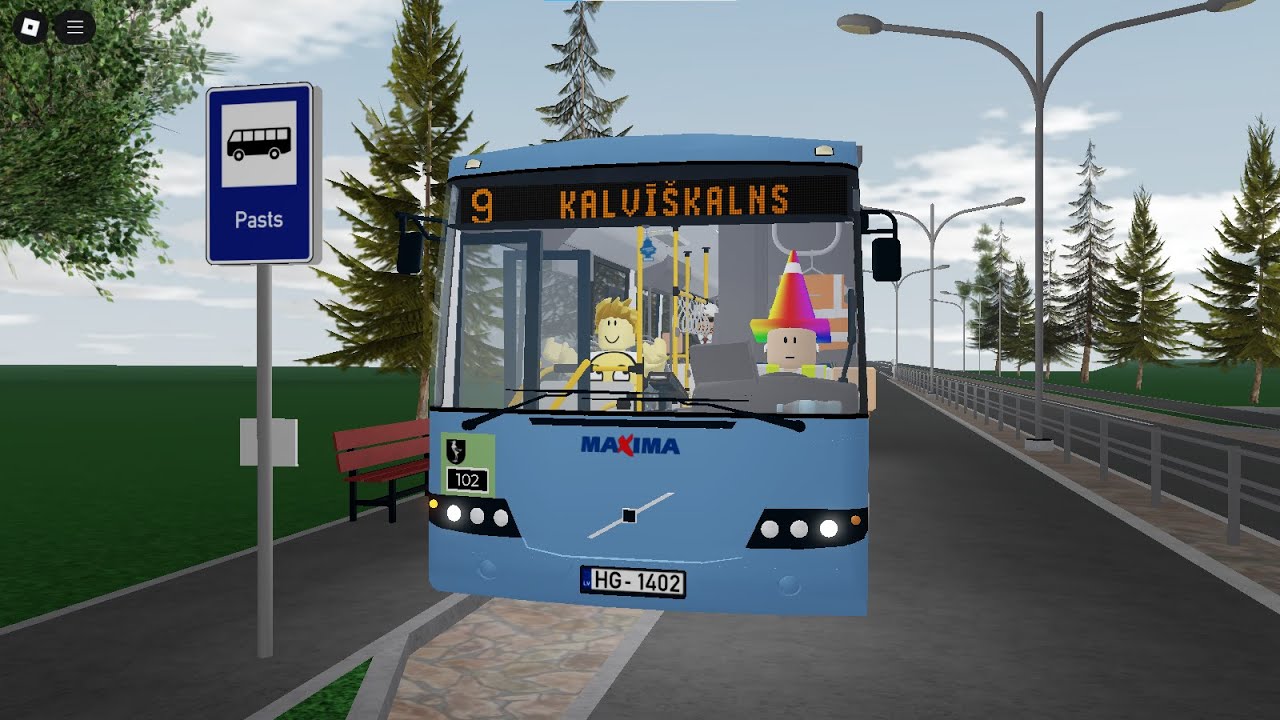 Roblox: Lugane - Volvo 8700LE #102 L.9 (Kalviskans - Luganes stacija)