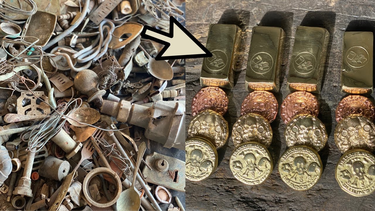 Metal Detected Meltdown - Trash To Treasure - Metal Melting ASMR - Alloy Casting - Nordic Gold