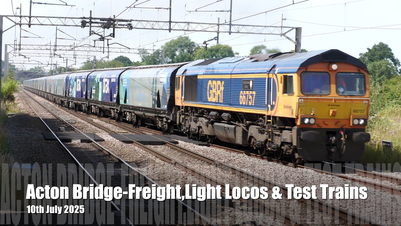 Acton Bridge Freight,Light Loco’s & Test Train's Pt.1 10.07.25 - 4K