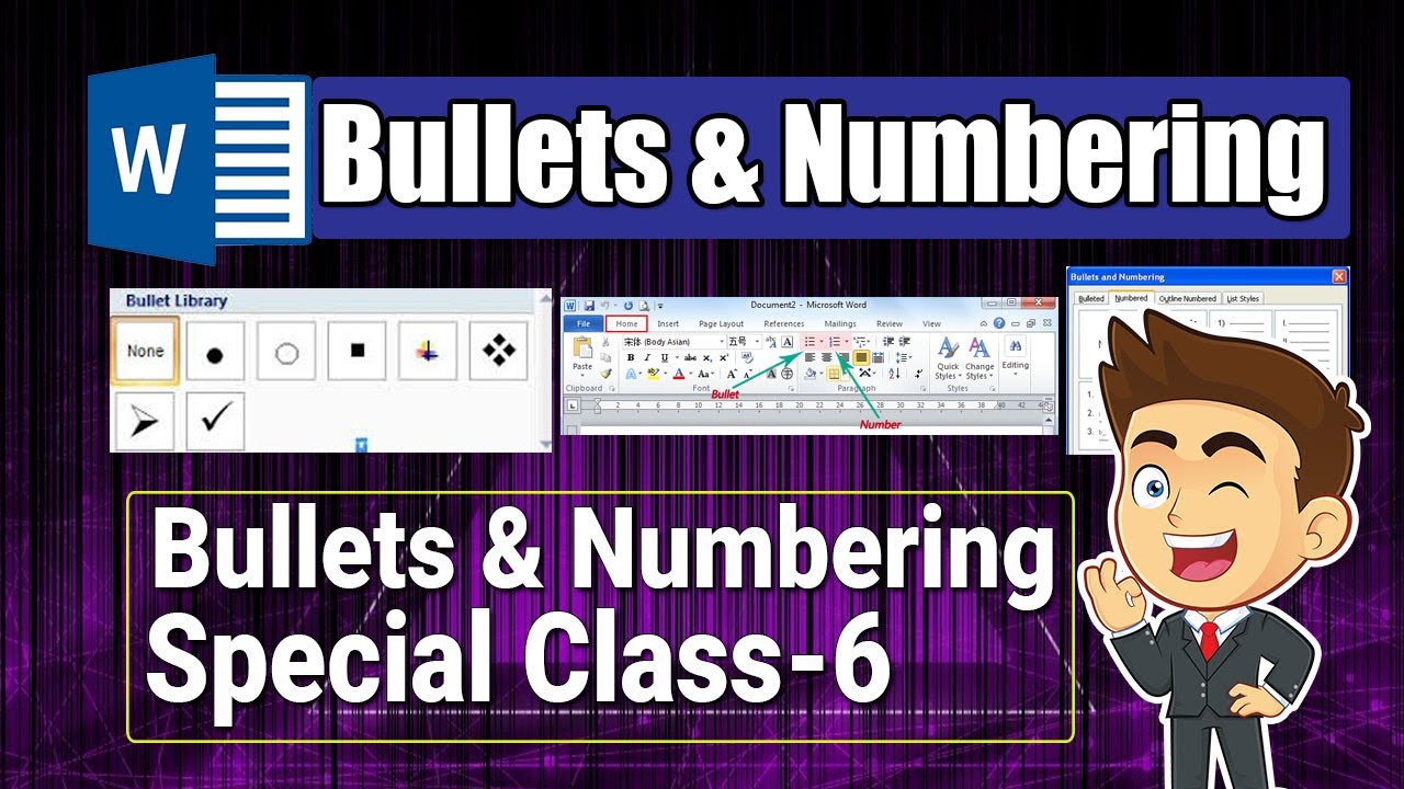 Bullets and Numbering in MS Word Tutorial I MS Word Bullet & Numbering Exercise I বুলেট ও নাম্বারিং