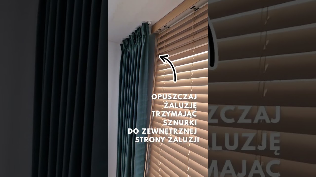 Jak odblokować żaluzję drewnianą? #żaluzje #rolety #domoweinspiracje #okno #homedecor