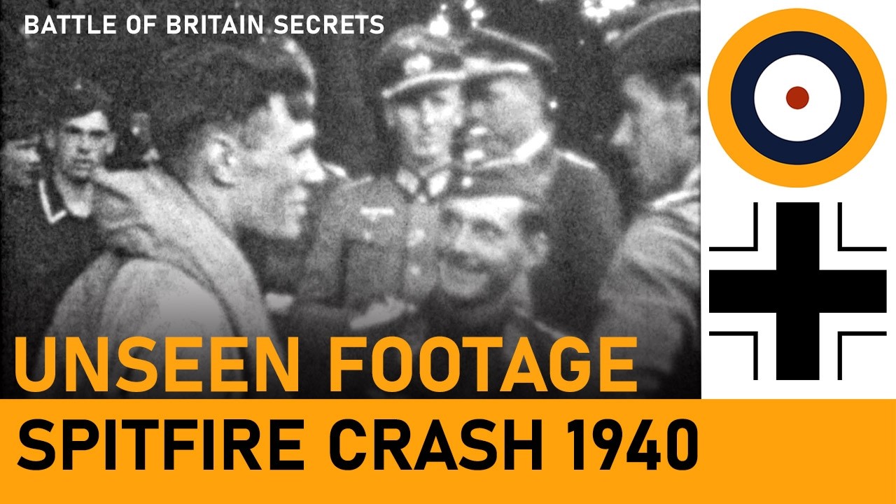 Unseen Battle of Britain footage of Spitfire crash