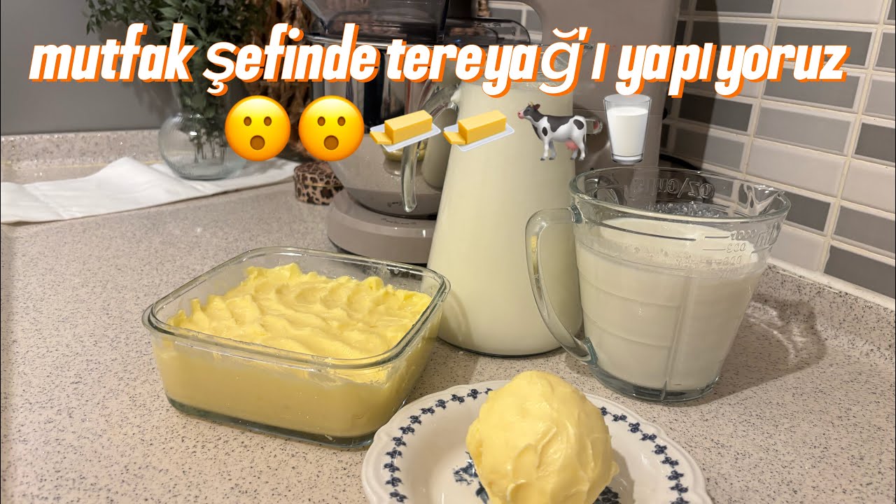 30 DAKİKADA KATKISIZ DOĞAL TEREYAĞ'I YAPIYORUZ 😱🧈🥛🐄🤍🧊