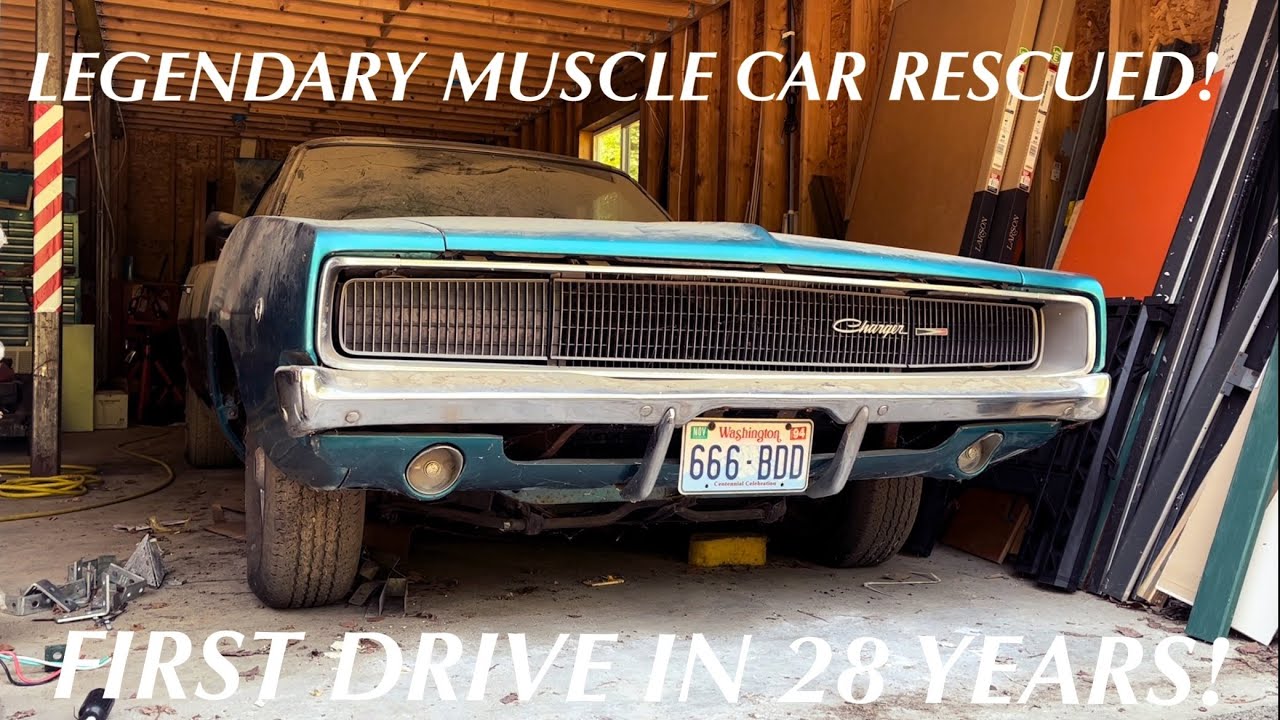 Первая поездка за 28 лет! Находка из гаража Dodge Charger 1968 года возвращается к жизни