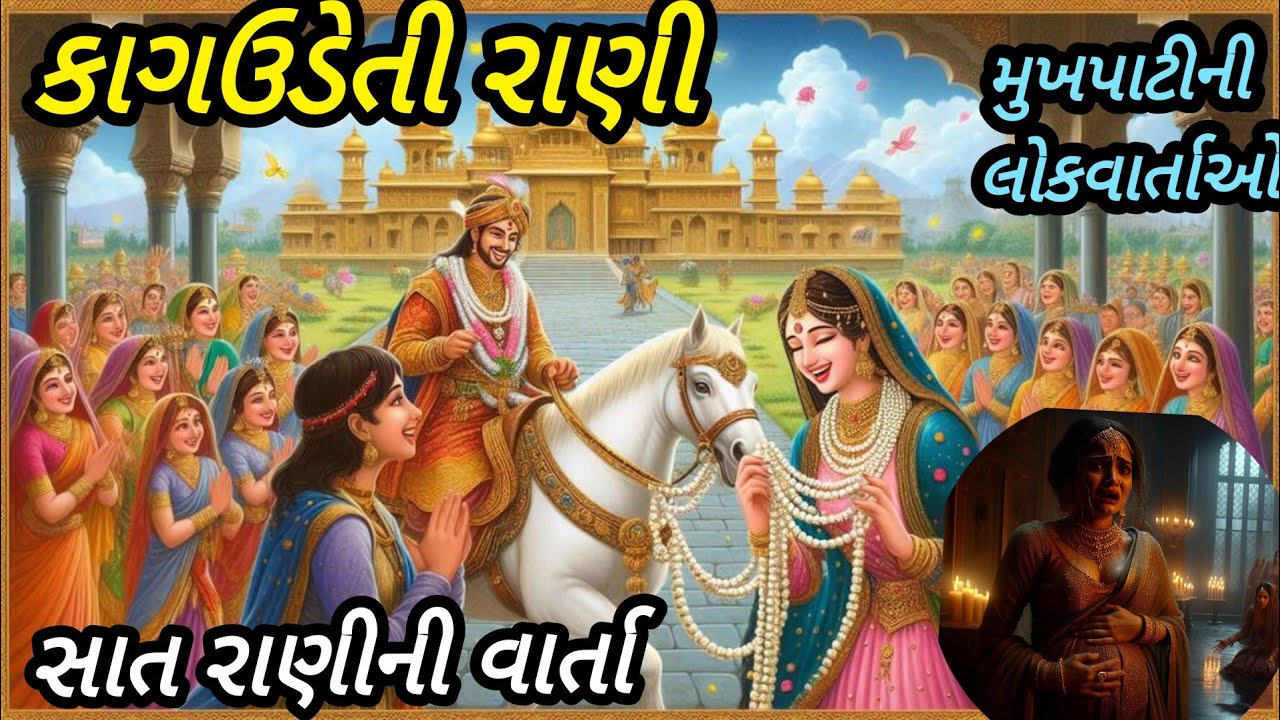 સાત રાણીઓની વાર્તા|કાગઉડેતી રાણીની વાર્તા|મુખપાટીની વાર્તા