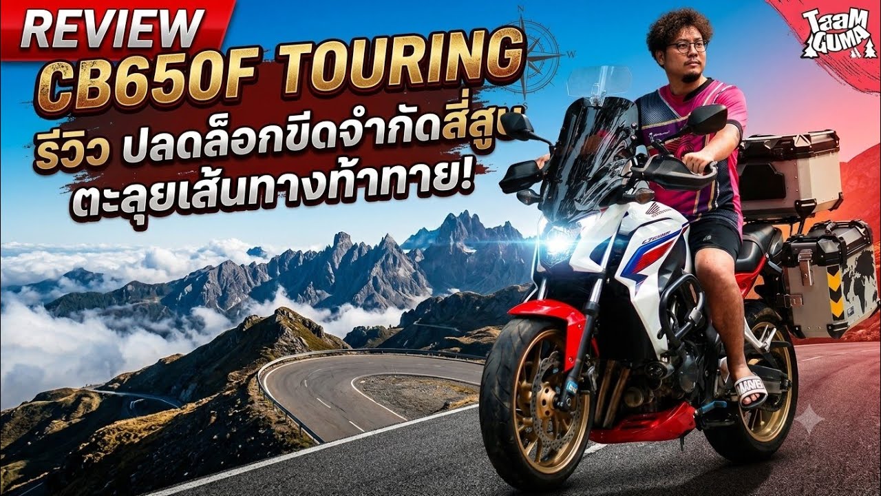 Review : CB 650 F แต่งสไตล์ทัวร์ริ่ง ปี๊ป 3 ใบ รถขี่ออกทริปประจำช่อง | TaamGuMa