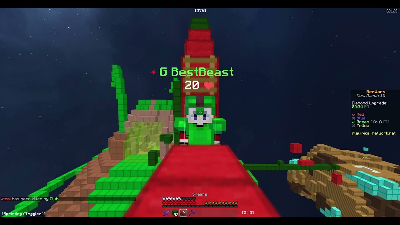Ranked bedwars #1 | Pika network