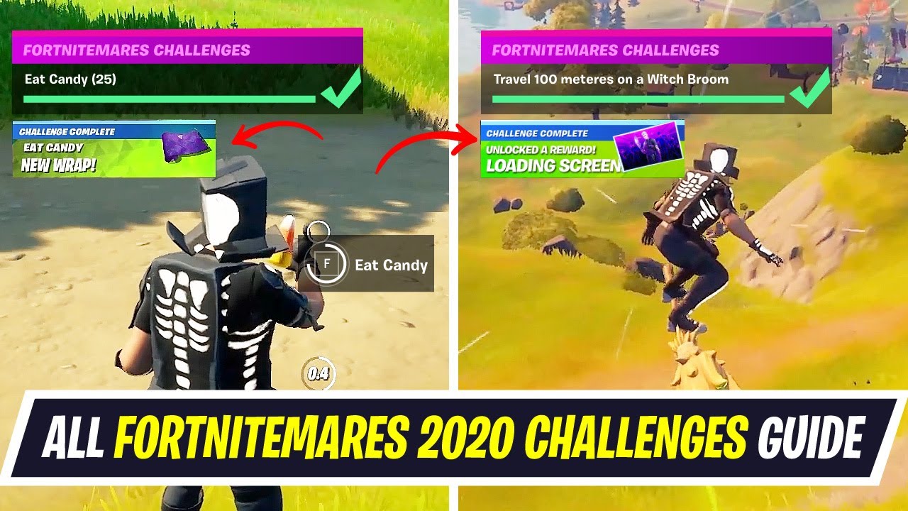 All Fortnitemares 2020 Challenges guide in Fortnite (1-3) Chapter 2 Season 4