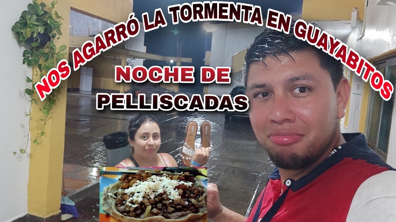 Rincón de Guayabitos de noche! cena y nos agarró la tormenta! ⛈️🌩🌨NOCHE DE PELLISCADAS! ojitos lindo