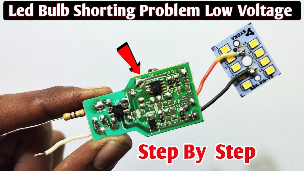 Led bulb shorting problem and low voltage problem || led bulb Repairing