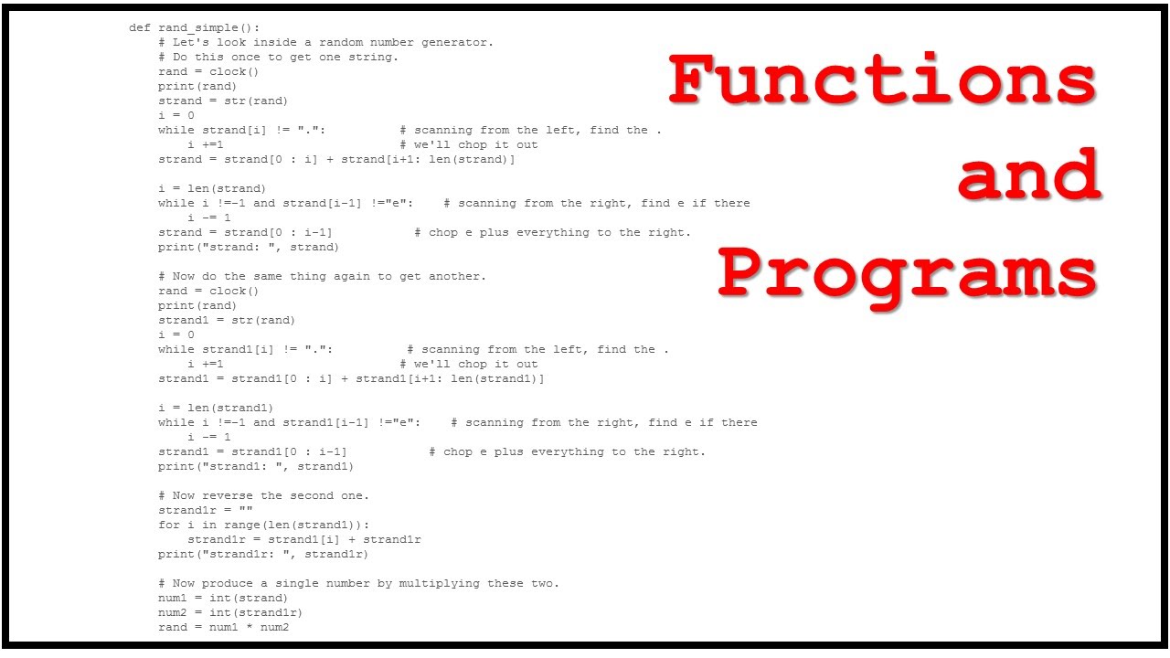 Functions and Programs: Why Do Programmers Care about Functions?