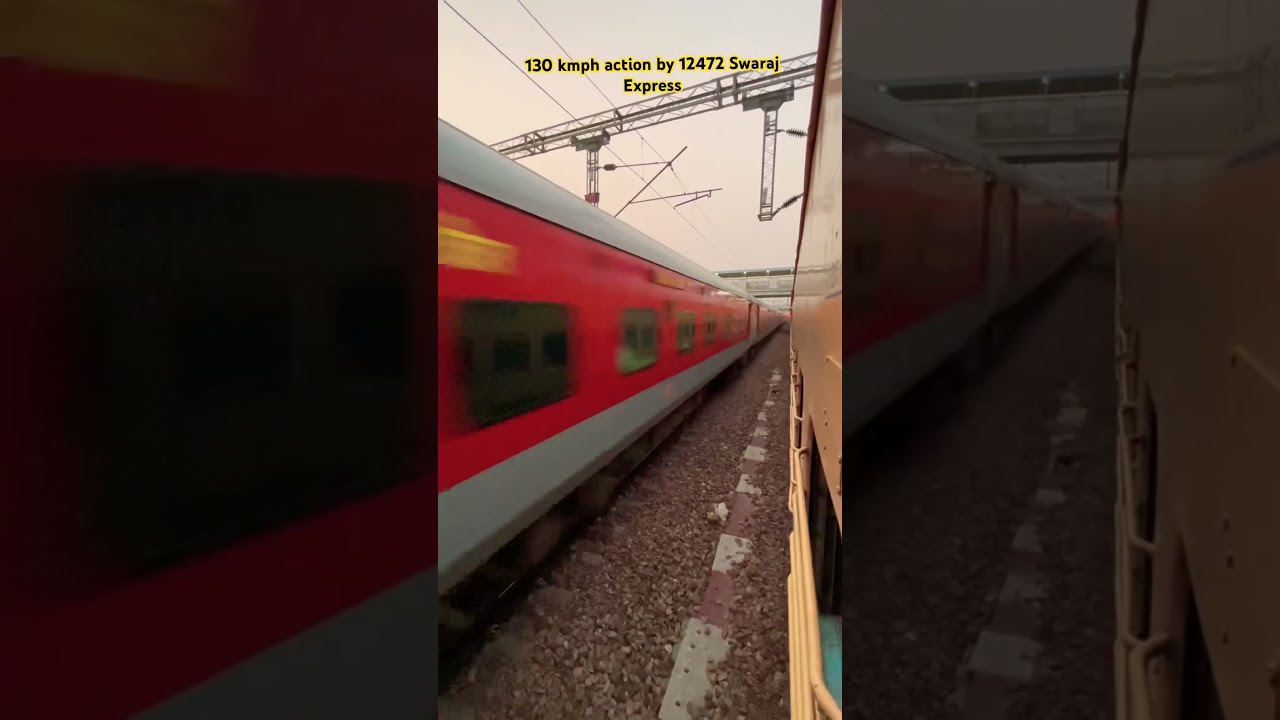 12472 Swaraj Express at 130 kmph #shorts #ytshort #indianrailways #railfans #subscribe #wap7 #viral