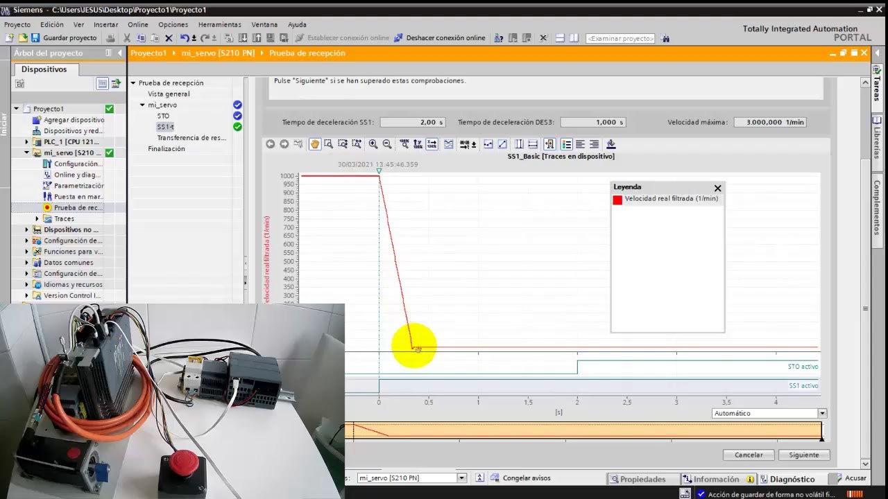 TEST DE RECEPCION PARA FUNCIONES DE SEGURIDAD SS1 Y STO DEL S210. ACCEPTANCE TEST FOR SS1 & STO. 2/2
