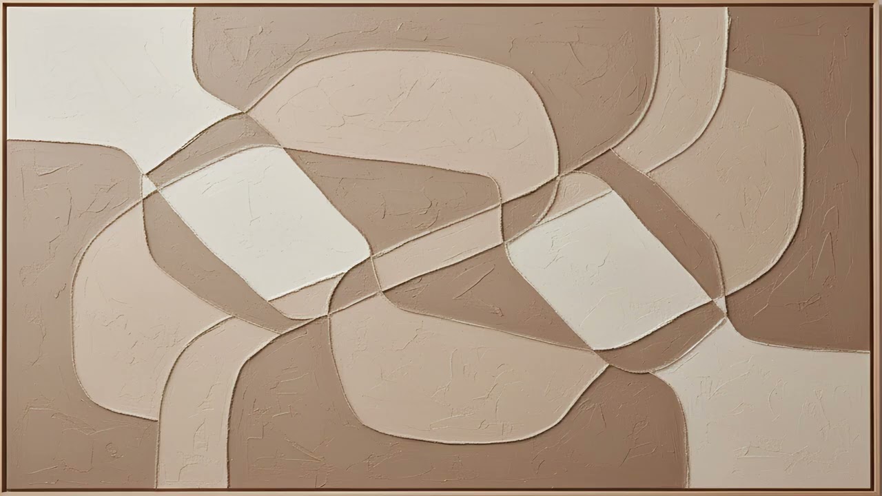 Abstract Screensaver TV Background 4K Minimal Wall Art Beige