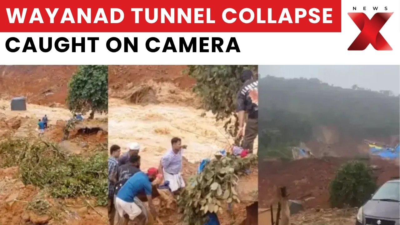 Wayanad Landslide Latest Visuals: Tunnel Debris Collapse Kills 4, 6 Missing | NewsX | NewsX