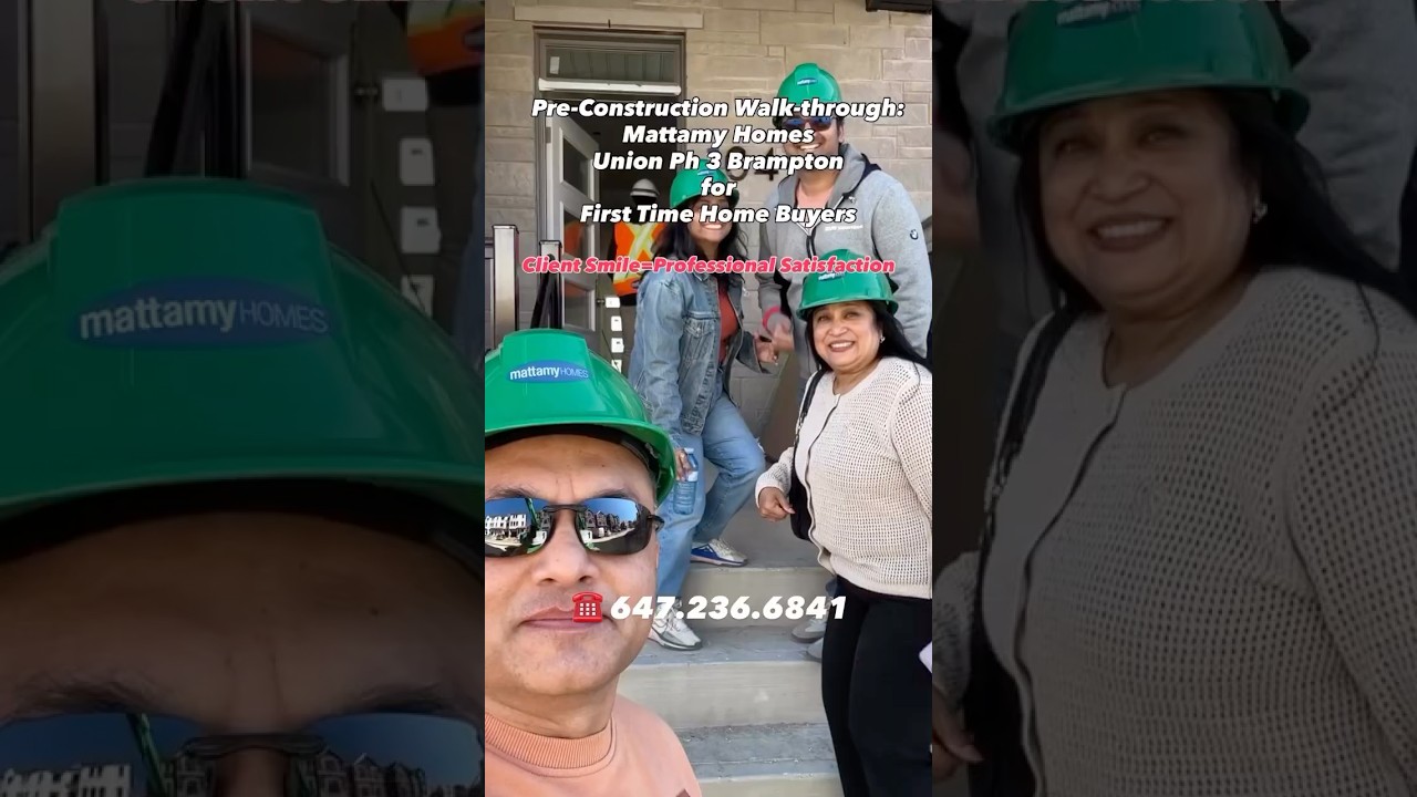 Walkthrough at Mattamy Homes &ndash; Union Phase 3, Brampton -First Time Home Buyers.