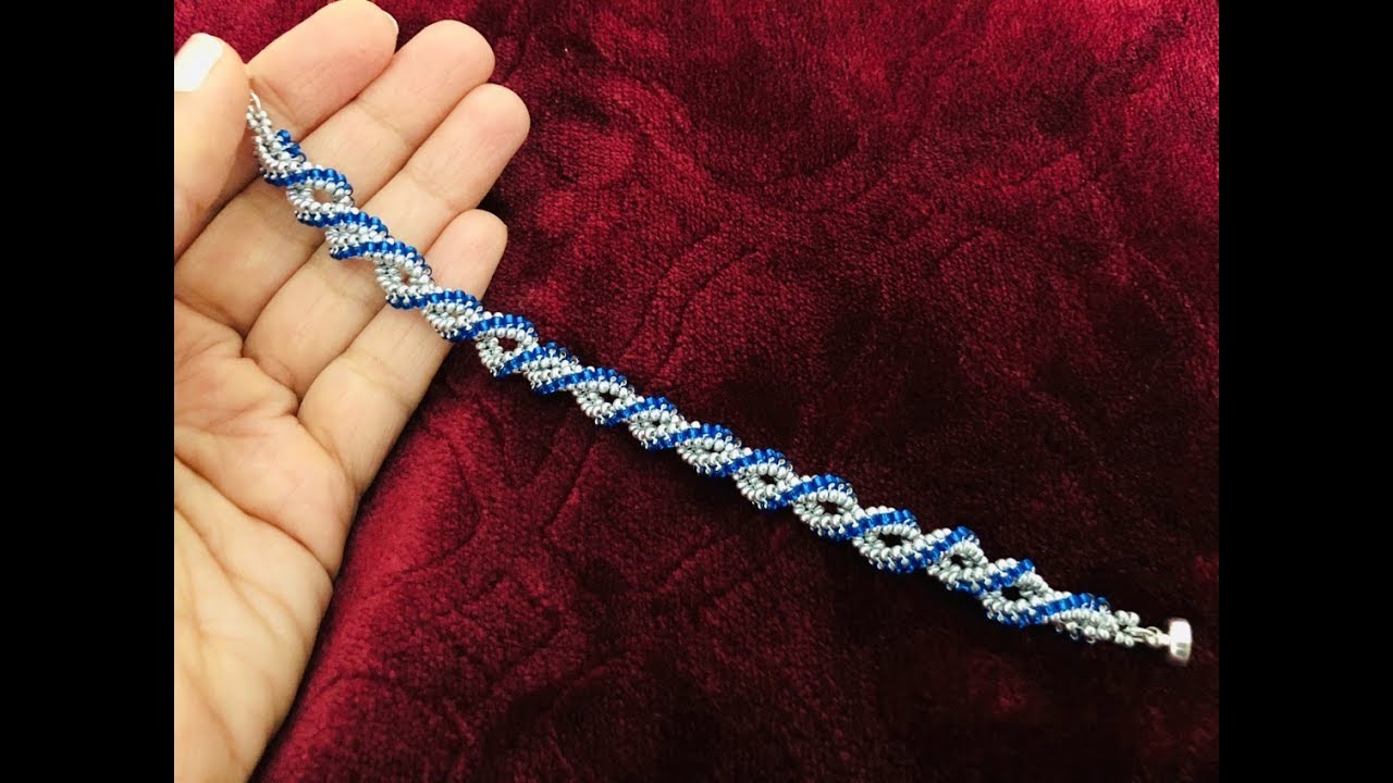 Bispiral Beaded Bracelet || Herringbone Spiral Bracelet || How to make Beaded Bracelet