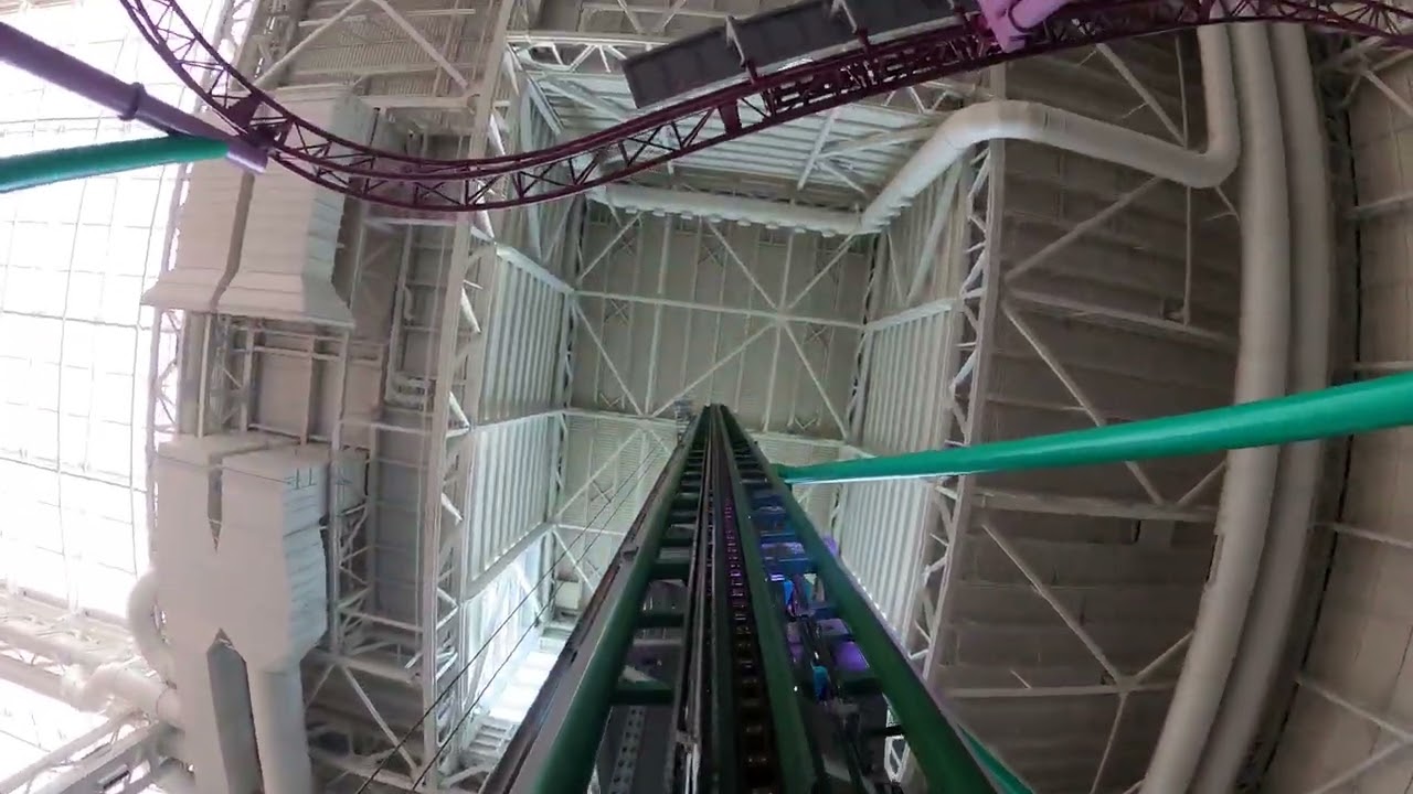 TMNT Shellraiser horizon-locked front row POV at Nickelodeon Universe in American Dream