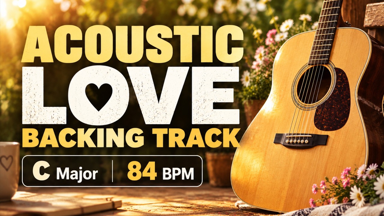 C Major Pop Ballad Guitar Backing Track Jam | In the style of: 