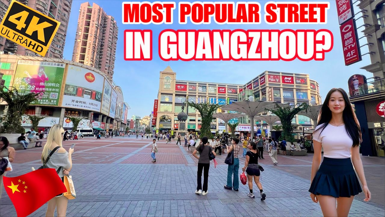 Famous Shangxiajiu Pedestrian Street in Guangzhou, China | Walk Tour [4K Ultra] 🇨🇳