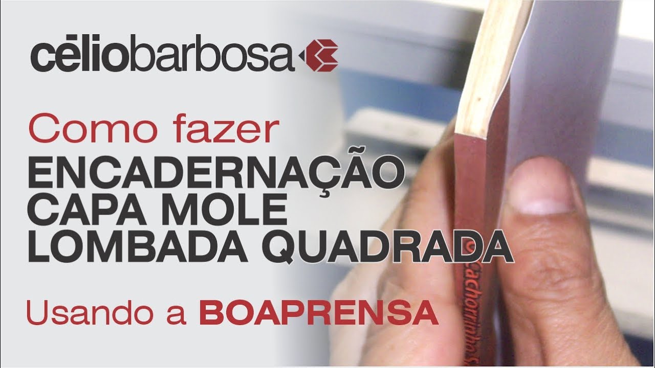 Como fazer encadernação de livro com lombada quadrada e capa cartonada usando a Boaprensa.