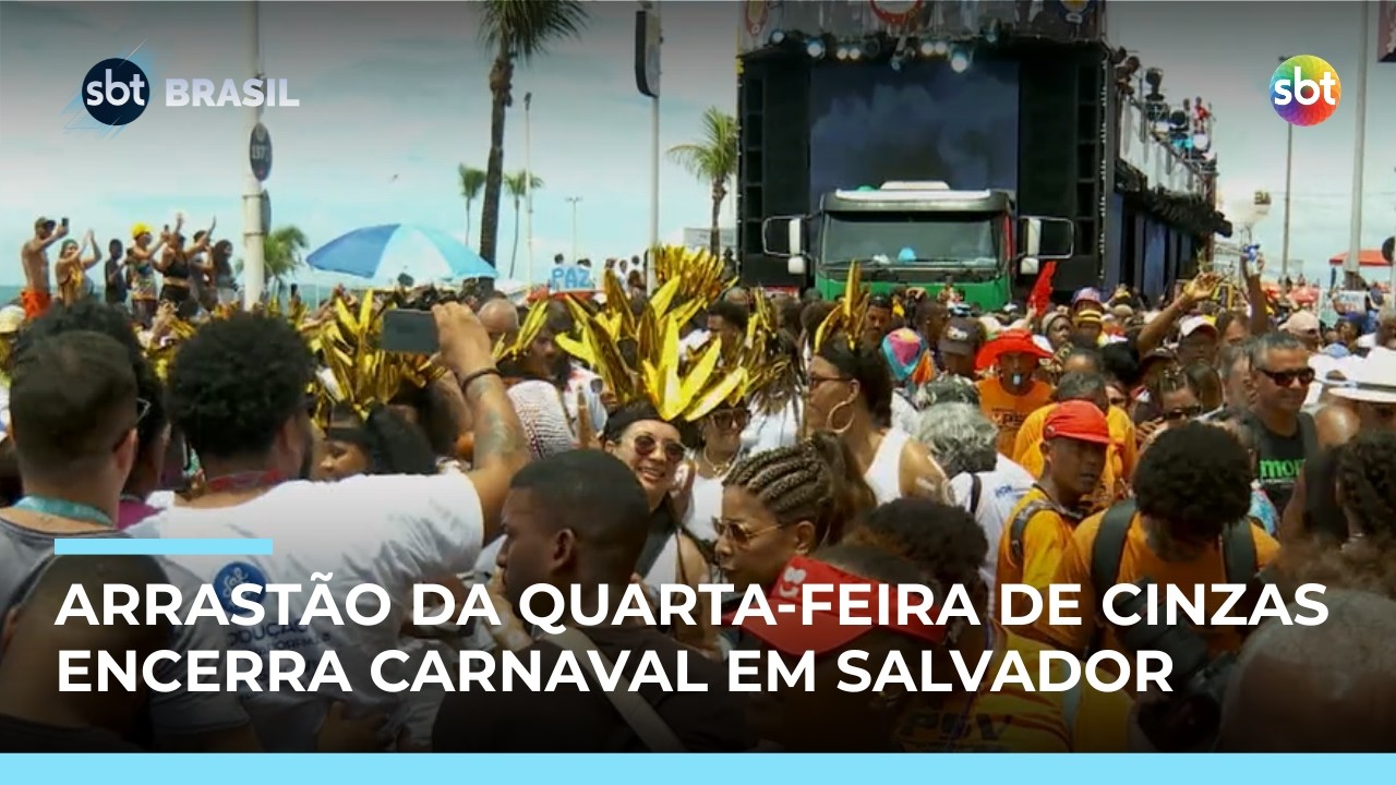 Tradicional ‘Arrastão da Quarta-feira de Cinzas’ encerra Carnaval 2026 em Salvador | #SBTBrasil