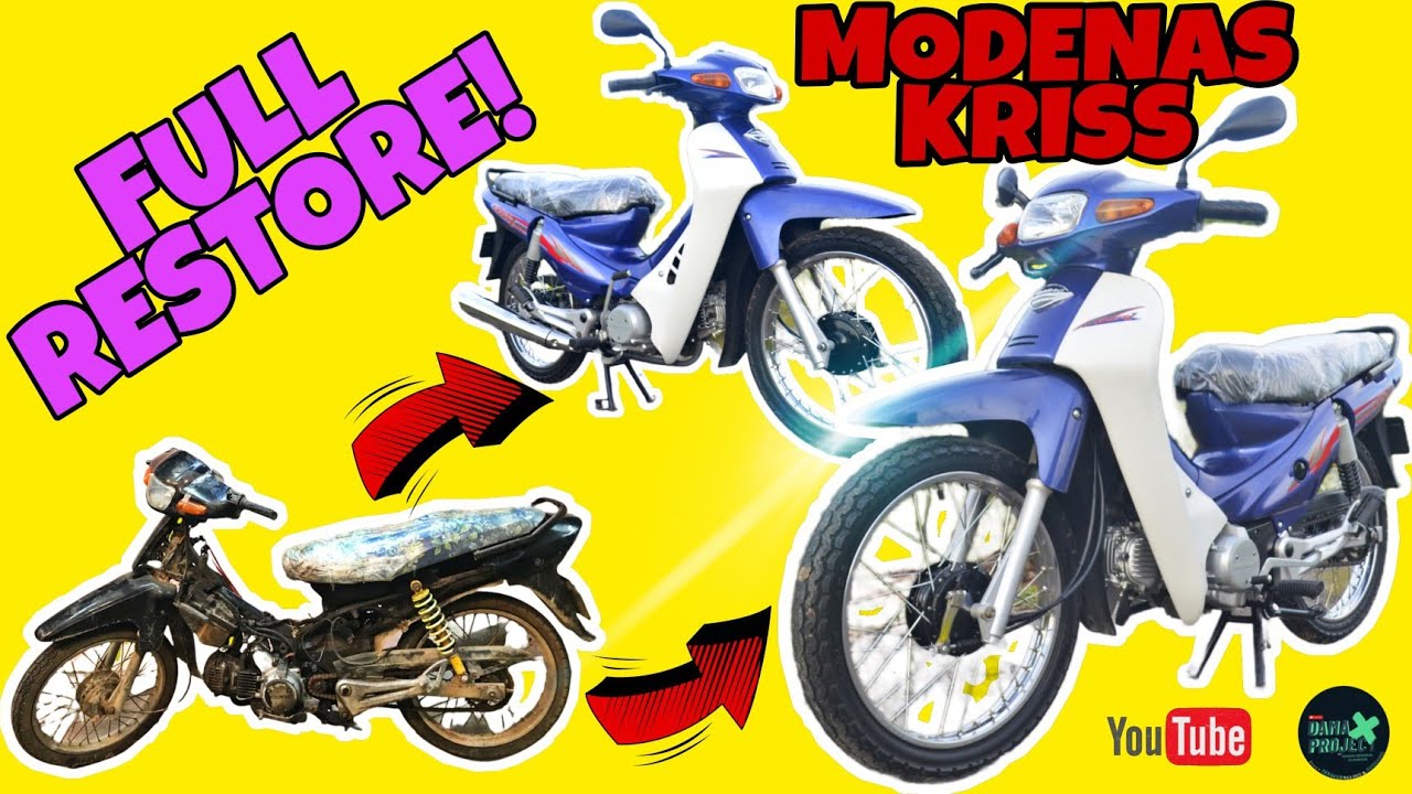 Full Restoration of Modenas Kriss 110 (2003) - Time Lapse | Motorcycle  Restoration-(Kawasaki KAZE)