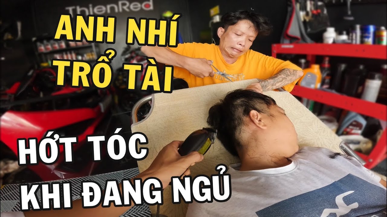 Anh Nhí Betta trổ tài Hớt Tóc khi Ông Tư Báo đang ngủ quá đẹp