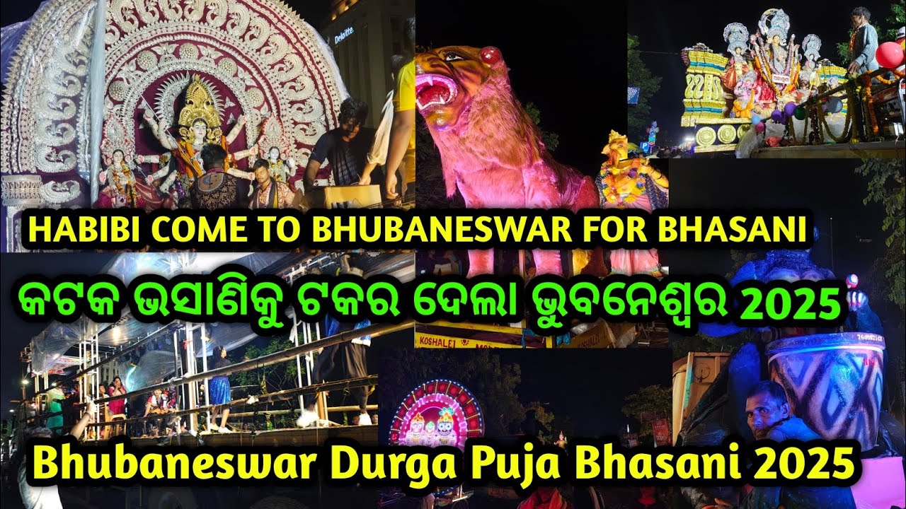 Bhubaneswar Durga Puja Bhasani 2025 // Habibi come to bhubaneswar // କଟକ  ଭସାଣିକୁ ଟକର ଦେଲା ଭୁବନେଶ୍ୱର